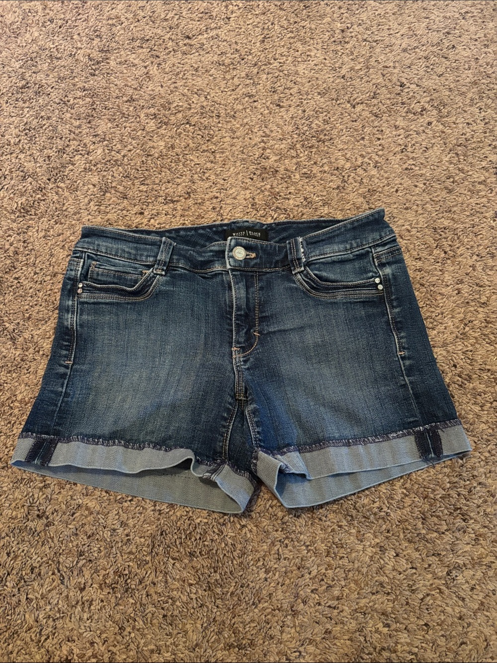 White House Black Market Dark Wash Denim Shorts 4